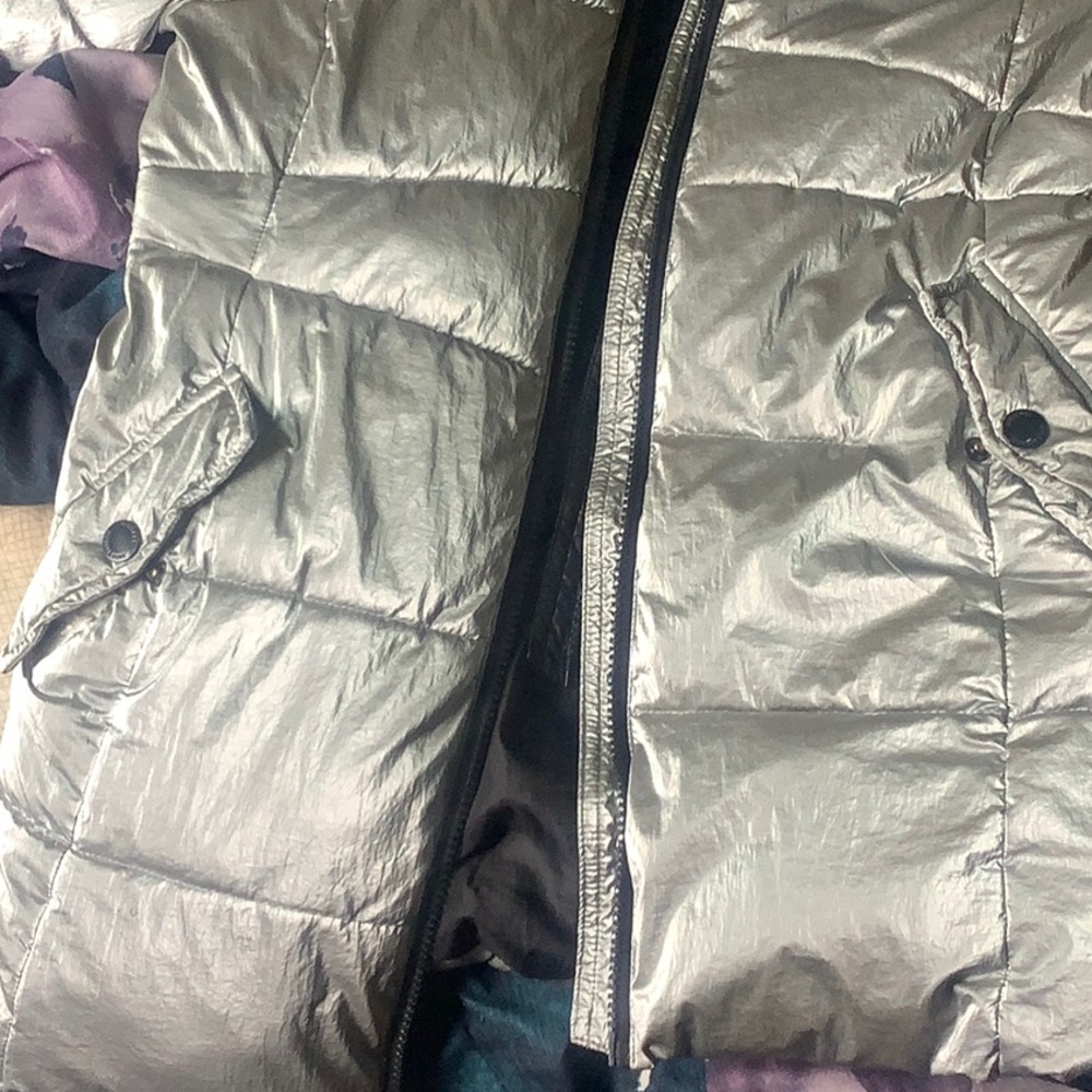 MICHAEL Michael Kors Silver Puffer Jacket - Picture 8 of 10